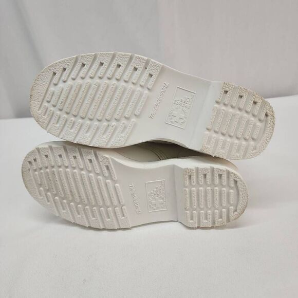 Dr. Martens Doc's Size 5 1460 Mono Smooth Leather Lace Up Boots White B - Picture 8 of 9